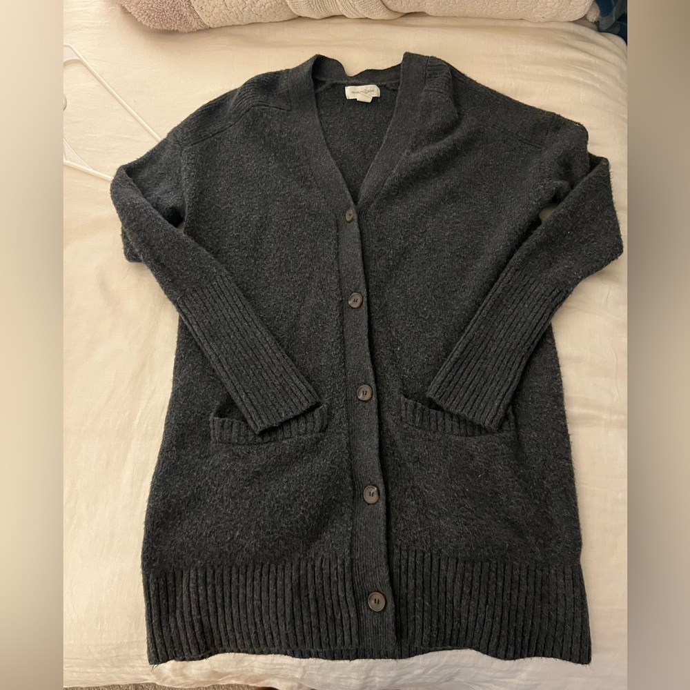 Treasure & Bond Dark Gray Women's Oversized Cardigan
